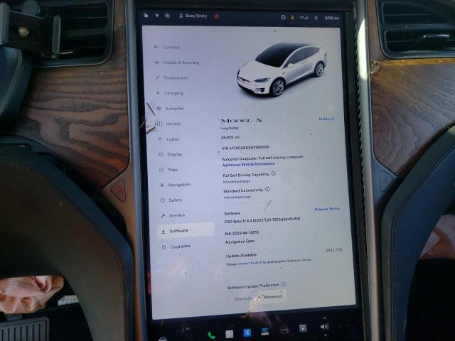 Photo 9 from auction – 2019 TESLA MODEL X with VIN 5YJXCAE2XKF185068