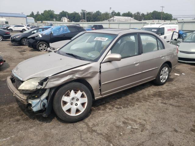 Photo 1 from auction – 2001 HONDA CIVIC EX with VIN 2HGES26711H593415