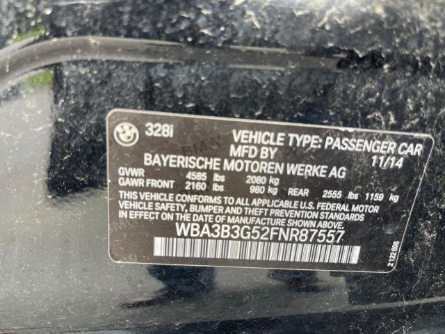 Photo 10 from auction – 2015 BMW 328 XI with VIN WBA3B3G52FNR87557