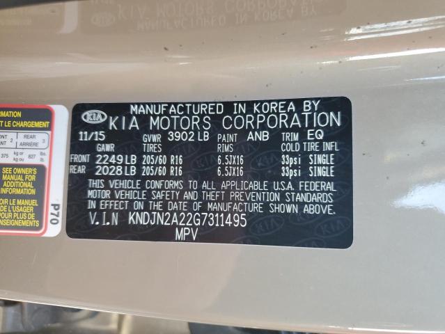Photo 14 from auction – 2016 KIA SOUL with VIN KNDJN2A22G7311495