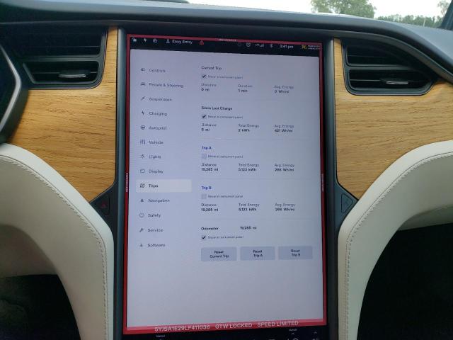 Photo 9 from auction – 2020 TESLA MODEL S with VIN 5YJSA1E29LF411036