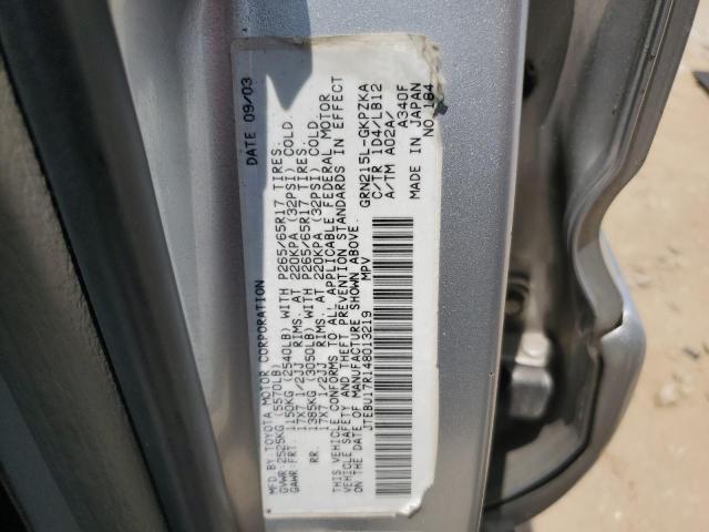 Photo 14 from auction – 2004 TOYOTA 4RUNNER LI with VIN JTEBU17R148013219