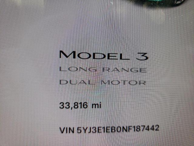 Photo 9 from auction – 2022 TESLA MODEL 3 with VIN 5YJ3E1EB0NF187442