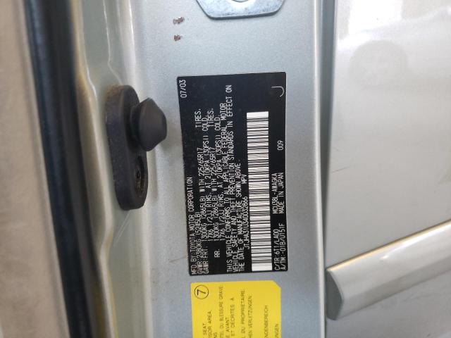 Photo 14 from auction – 2004 LEXUS RX 330 with VIN JTJHA31U340032866