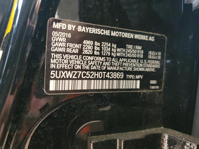 Photo 14 from auction – 2017 BMW X3 SDRIVE2 with VIN 5UXWZ7C52H0T43869