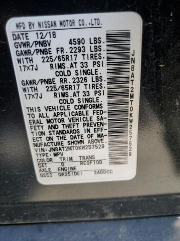 Photo 14 from auction – 2019 NISSAN ROGUE S with VIN JN8AT2MT0KW257529