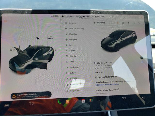 Photo 9 from auction – 2021 TESLA MODEL Y with VIN 5YJYGDEEXMF073507