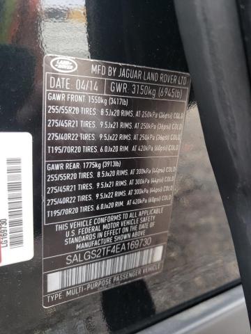 Photo 14 from auction – 2014 LAND ROVER RANGE ROVE with VIN SALGS2TF4EA169730