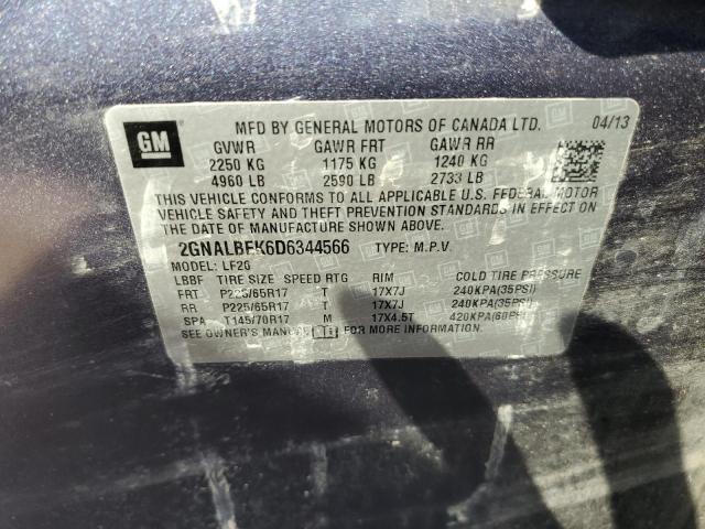 Photo 14 from auction – 2013 CHEVROLET EQUINOX LS with VIN 2GNALBEK6D6344566