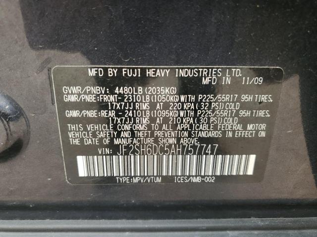 Photo 14 from auction – 2010 SUBARU FORESTER 2 with VIN JF2SH6DC5AH757747