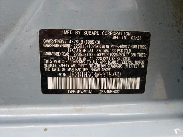 Photo 14 from auction – 2021 SUBARU CROSSTREK with VIN JF2GTHSC3MH318750