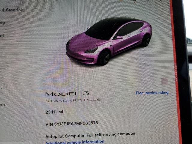 Photo 9 from auction – 2021 TESLA MODEL 3 with VIN 5YJ3E1EA7MF063576