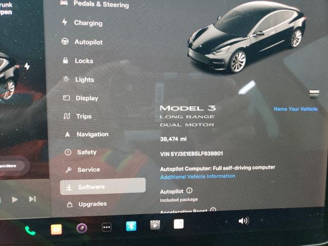 Photo 9 from auction – 2020 TESLA MODEL 3 with VIN 5YJ3E1EB5LF638801