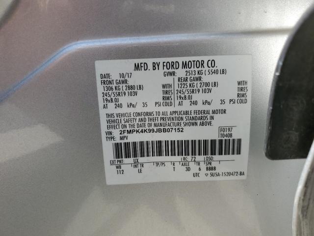 Photo 14 from auction – 2018 FORD EDGE TITAN with VIN 2FMPK4K99JBB07152