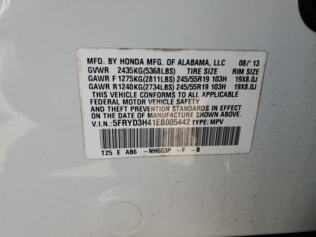 Photo 14 from auction – 2014 ACURA MDX TECHNO with VIN 5FRYD3H41EB005442