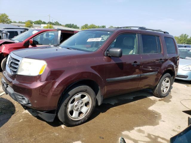 HONDA PILOT LX 2013 with VIN 5FNYF3H28DB015474 - Photo from auction