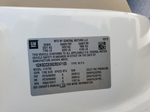 Photo 14 from auction – 2012 CHEVROLET TAHOE C150 with VIN 1GNSCCE06CR247105