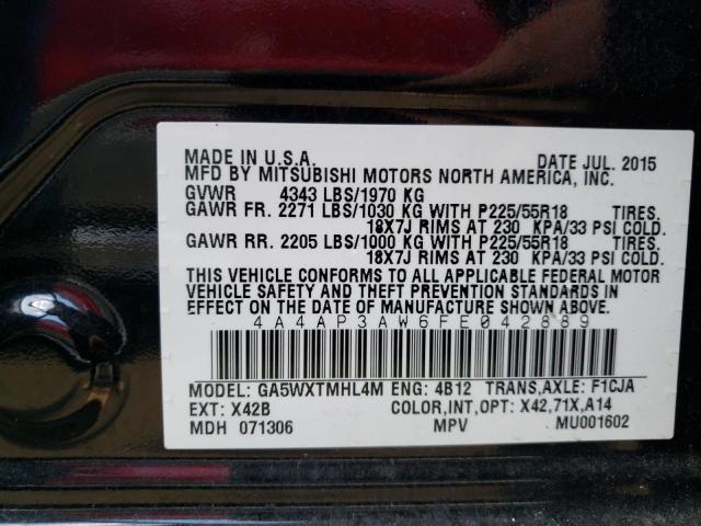 Photo 14 from auction – 2015 MITSUBISHI OUTLANDER with VIN 4A4AP3AW6FE042889