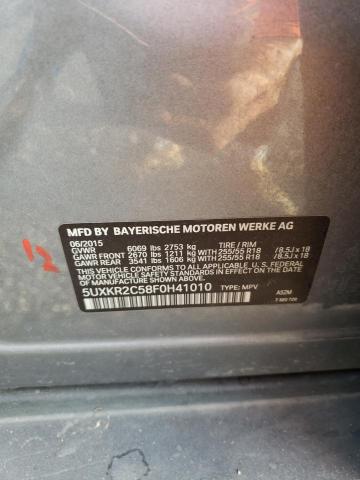 Photo 14 from auction – 2015 BMW X5 SDRIVE3 with VIN 5UXKR2C58F0H41010