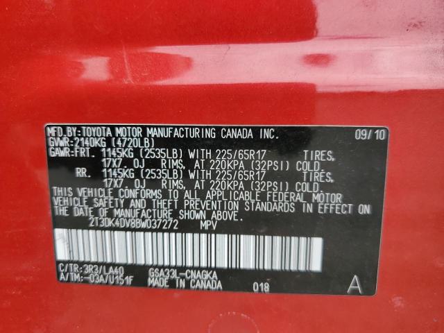 Photo 14 from auction – 2011 TOYOTA RAV4 LIMIT with VIN 2T3DK4DV8BW037272