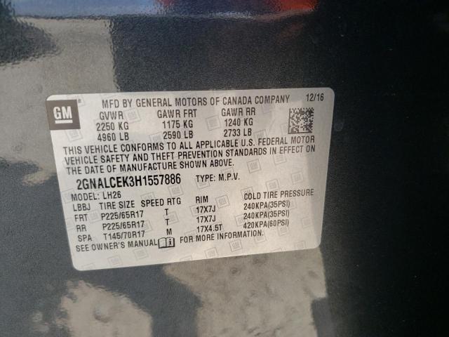 Photo 14 from auction – 2017 CHEVROLET EQUINOX LT with VIN 2GNALCEK3H1557886