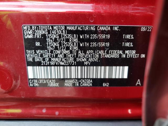 Photo 14 from auction – 2022 TOYOTA RAV4 LIMIT with VIN 2T3Y1RFV7NW227731