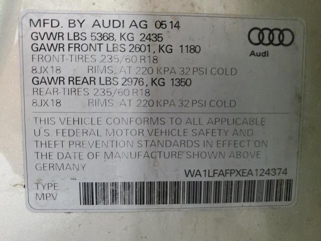 Photo 14 from auction – 2014 AUDI Q5 PREMIUM with VIN WA1LFAFPXEA124374