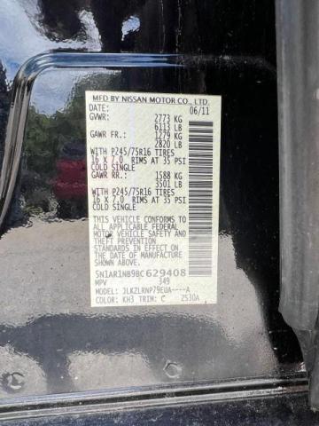Photo 10 from auction – 2011 NISSAN PATHFINDER with VIN 5N1AR1NB9BC629408