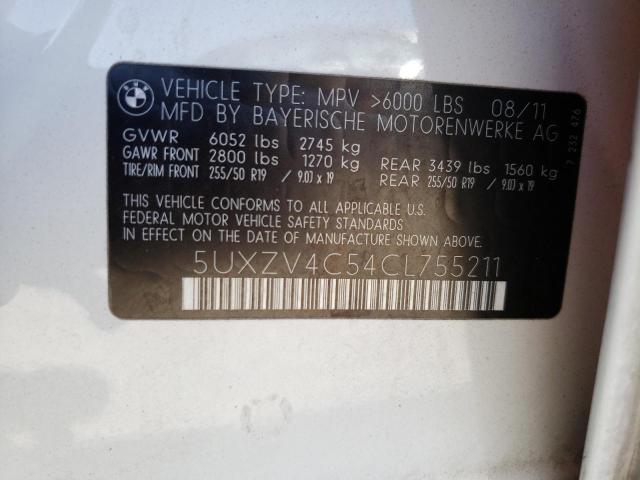 Photo 14 from auction – 2012 BMW X5 XDRIVE3 with VIN 5UXZV4C54CL755211