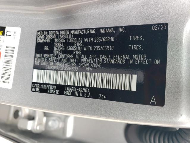 Photo 14 from auction – 2023 TOYOTA HIGHLANDER with VIN 5TDKDRAH5PS504699