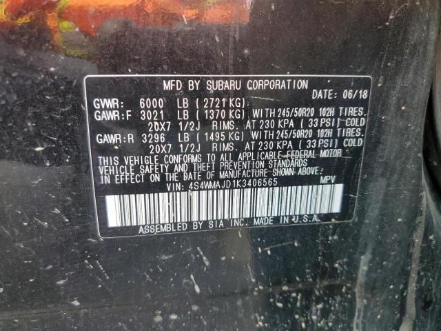 Photo 14 from auction – 2019 SUBARU ASCENT LIM with VIN 4S4WMAJD1K3406565