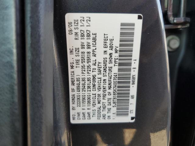 Photo 14 from auction – 2007 ACURA RDX TECHNO with VIN 5J8TB185X7A007041