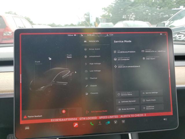 Photo 9 from auction – 2018 TESLA MODEL 3 with VIN 5YJ3E1EA4JF156504