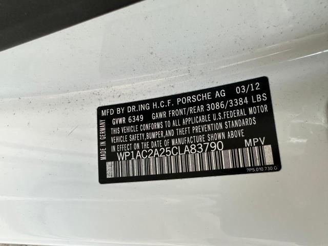 Photo 10 from auction – 2012 PORSCHE CAYENNE TU with VIN WP1AC2A25CLA83790