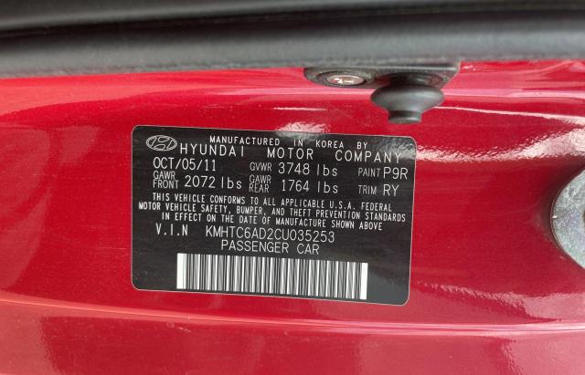 Photo 10 from auction – 2012 HYUNDAI VELOSTER with VIN KMHTC6AD2CU035253