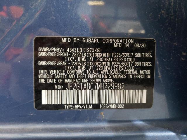 Photo 14 from auction – 2021 SUBARU CROSSTREK with VIN JF2GTABC7MH229982