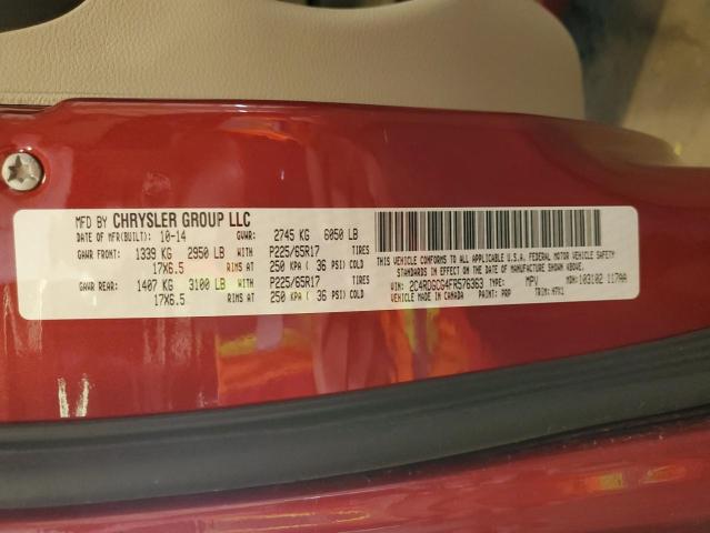 Photo 14 from auction – 2015 DODGE GRAND CARA with VIN 2C4RDGCG4FR576363