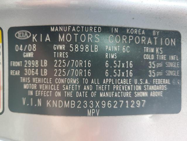 Photo 14 from auction – 2009 KIA SEDONA EX with VIN KNDMB233X96271297
