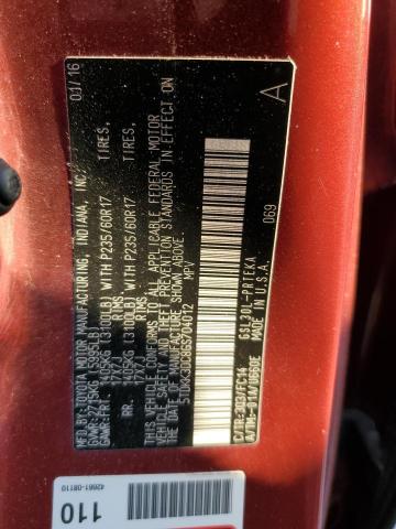 Photo 14 from auction – 2016 TOYOTA SIENNA LE with VIN 5TDKK3DC8GS704012