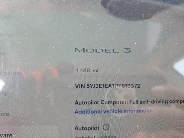 Photo 9 from auction – 2023 TESLA MODEL 3 with VIN 5YJ3E1EA1PF513372