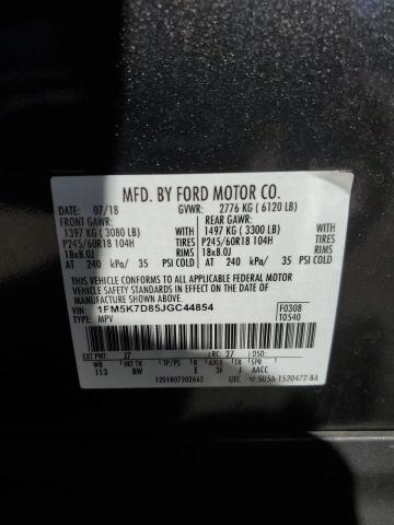 Foto 14 de la subasta – 2018 FORD EXPLORER X con VIN 1FM5K7D85JGC44854