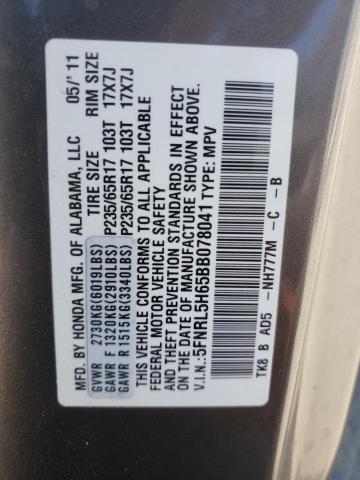 Photo 14 from auction – 2011 HONDA ODYSSEY EX with VIN 5FNRL5H65BB078041