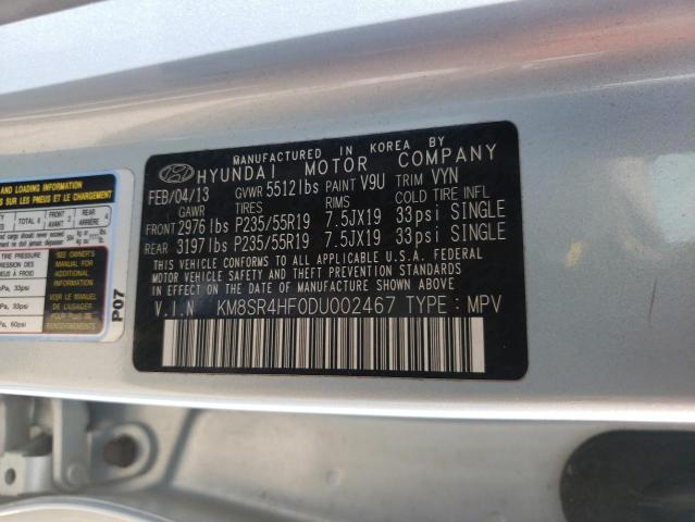 Photo 14 from auction – 2013 HYUNDAI SANTA FE L with VIN KM8SR4HF0DU002467
