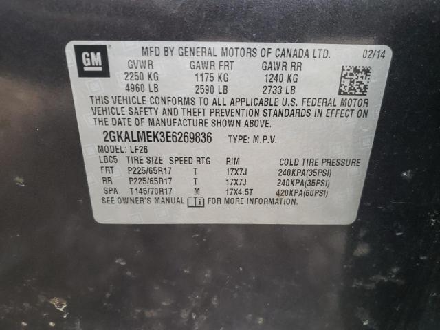 Photo 14 from auction – 2014 GMC TERRAIN SL with VIN 2GKALMEK3E6269836