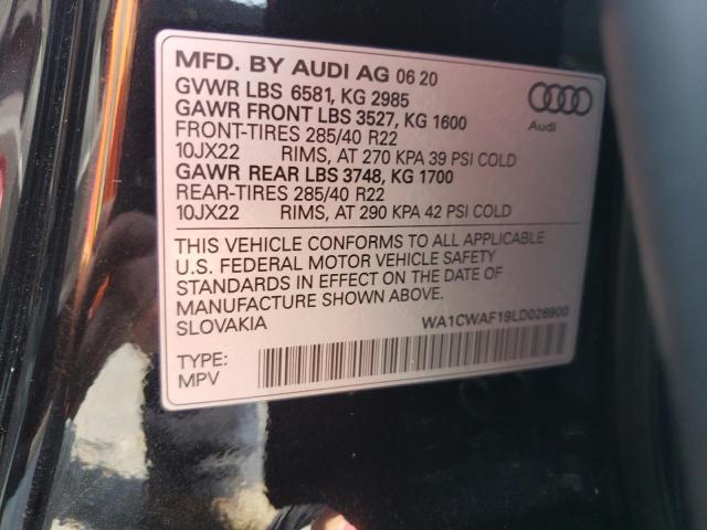 Photo 14 from auction – 2020 AUDI SQ8 PRESTI with VIN WA1CWAF19LD026900