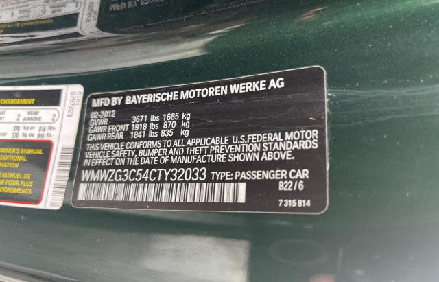 Photo 10 from auction – 2012 MINI COOPER S C with VIN WMWZG3C54CTY32033