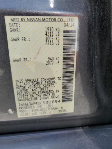 Photo 14 from auction – 2014 NISSAN ALTIMA 2.5 with VIN 1N4AL3AP4EN380694