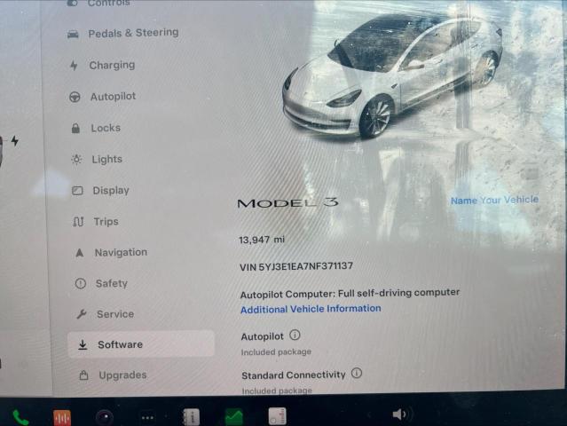 Photo 8 from auction – 2022 TESLA MODEL 3 with VIN 5YJ3E1EA7NF371137