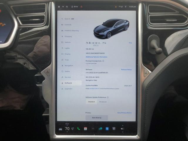 Photo 9 from auction – 2013 TESLA MODEL S with VIN 5YJSA1CN0DFP26256