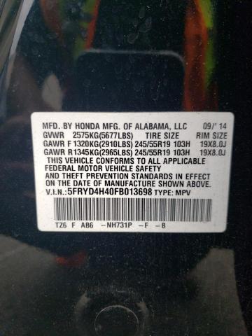 Photo 14 from auction – 2015 ACURA MDX TECHNO with VIN 5FRYD4H40FB013698